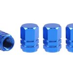 Set capacele auto pentru ventil hexagon albastru 4 buc