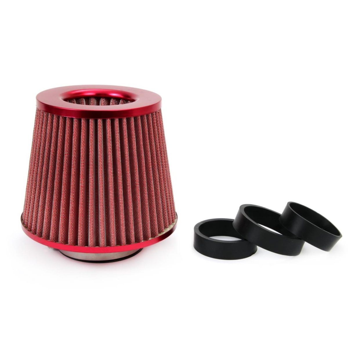 Filtru De Aer Conic Rosu Cu 3 Adaptoare