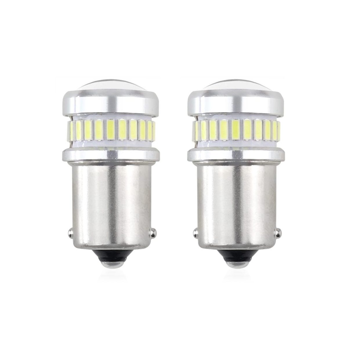 Set Becuri Auto Cu Led Canbus Compatibil P21 R5W/R10W 30 Smd Alb 12V/24V, Destinat Competitiilor Auto Sau Off-Road