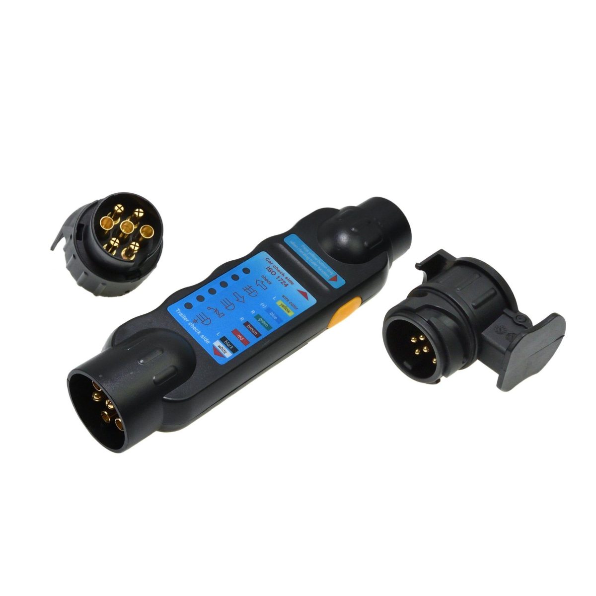 Tester Profesional Pentru Prize, Fise Si Instalatii Electrice Remorca Cu Adaptoare 13/7 Si 7/13 - Imagine 2