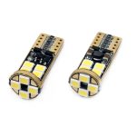 Set becuri auto cu LED CANBUS compatibil T10e W5W 12 SMD Alb 12/24V, destinat competitiilor auto sau off-road