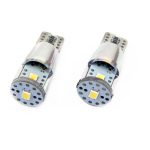 Set becuri auto cu LED CANBUS compatibil T10e W5W 3 SMD ALU Alb 12V/24V, destinat competitiilor auto sau off-road