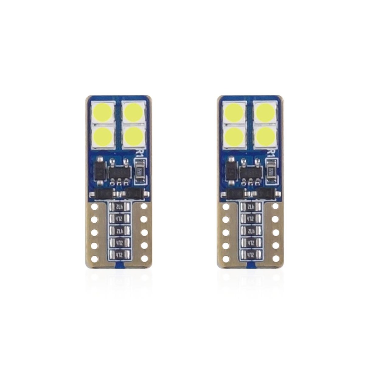 Set Becuri Auto Cu Led Canbus Compatibil T10E W5W 8 Smd Alb 12/24V, Destinat Competitiilor Auto Sau Off-Road