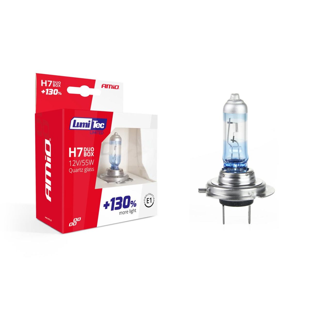 Set Becuri Cu Halogen H7 12V 55W Lumitec Limited + 130% Duo Box