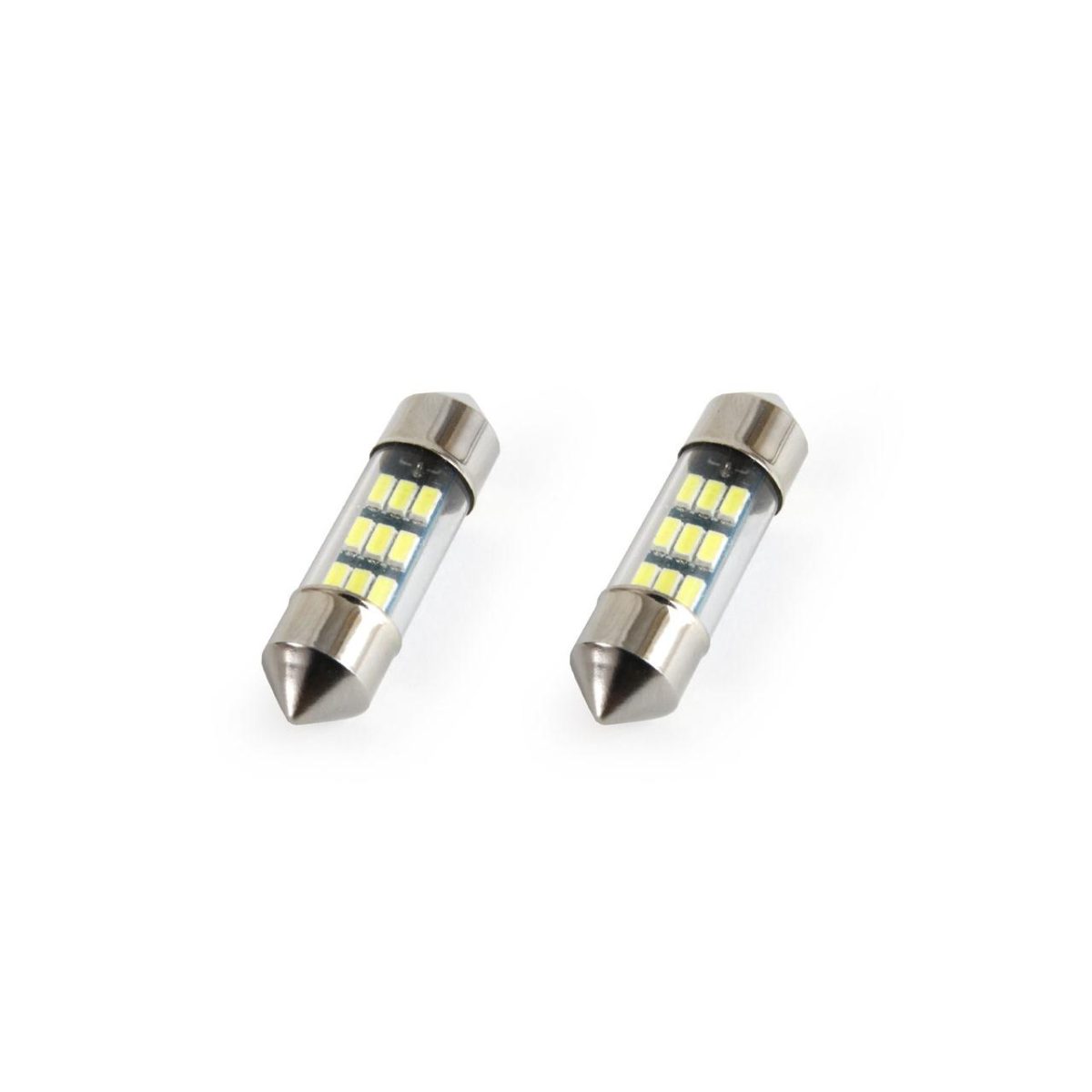 Set Becuri Auto Cu Led Sofit Compatibil C5W 9 Smd 31Mm Alb 12V, Destinat Competitiilor Auto Sau Off-Road