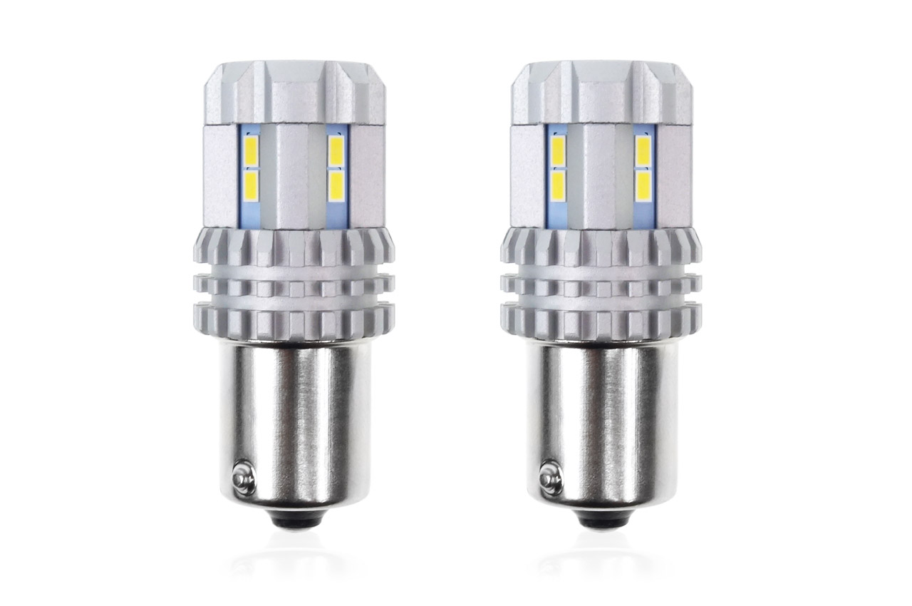 1_gf44-ip-2.jpg Set becuri auto cu LED CANBUS compatibil P21 R5W/R10W 22 SMD Alb 12V/24V, destinat competitiilor auto sau off-road - imagine 1