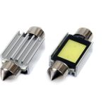Set becuri auto cu LED CANBUS sofit compatibil C5W 2xCOB 36mm Alb 12V, destinat competitiilor auto sau off-road