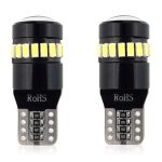 Set becuri auto cu LED CANBUS compatibil T10 W5W 19 SMD Alb 12V, destinat competitiilor auto sau off-road
