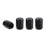 Set capacele auto pentru ventil hexagon negru 4 buc - imagine 2