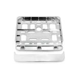 Suport numar inmatriculare cromat pentru scooter 11.4 x 14cm