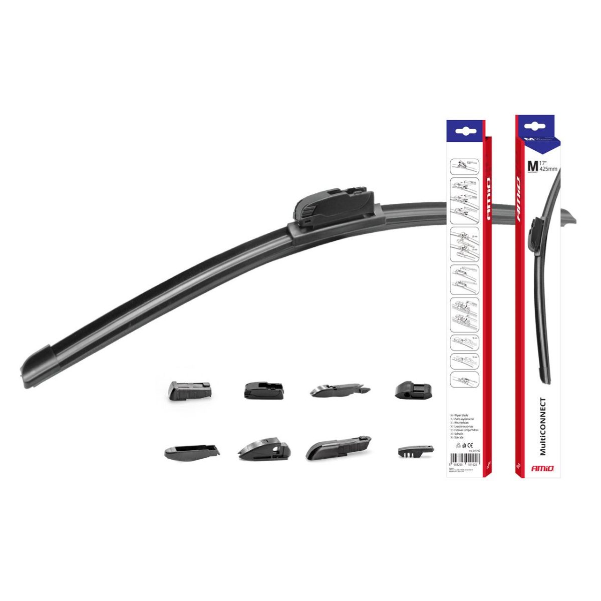 Stergator Parbriz Flat Cu 8 Adaptoare 19 &Amp;Quot;(480 Mm) Multiconnect