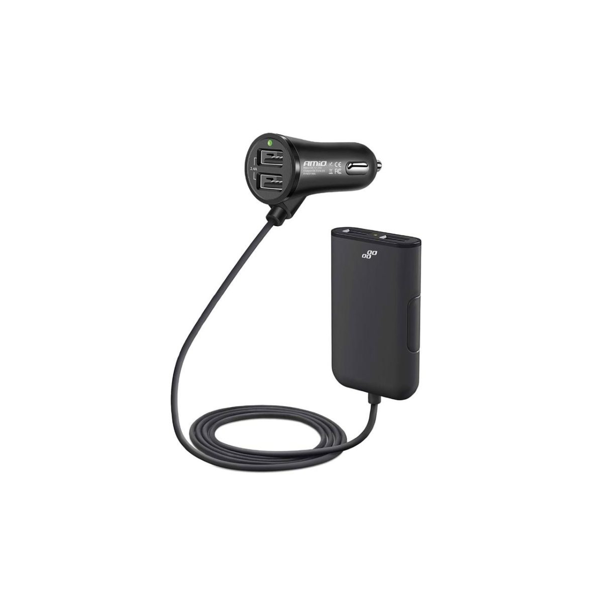 Incarcator Auto Fata-Spate Cu Cablu 4Xusb