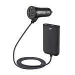 Incarcator auto fata-spate cu cablu 4xUSB