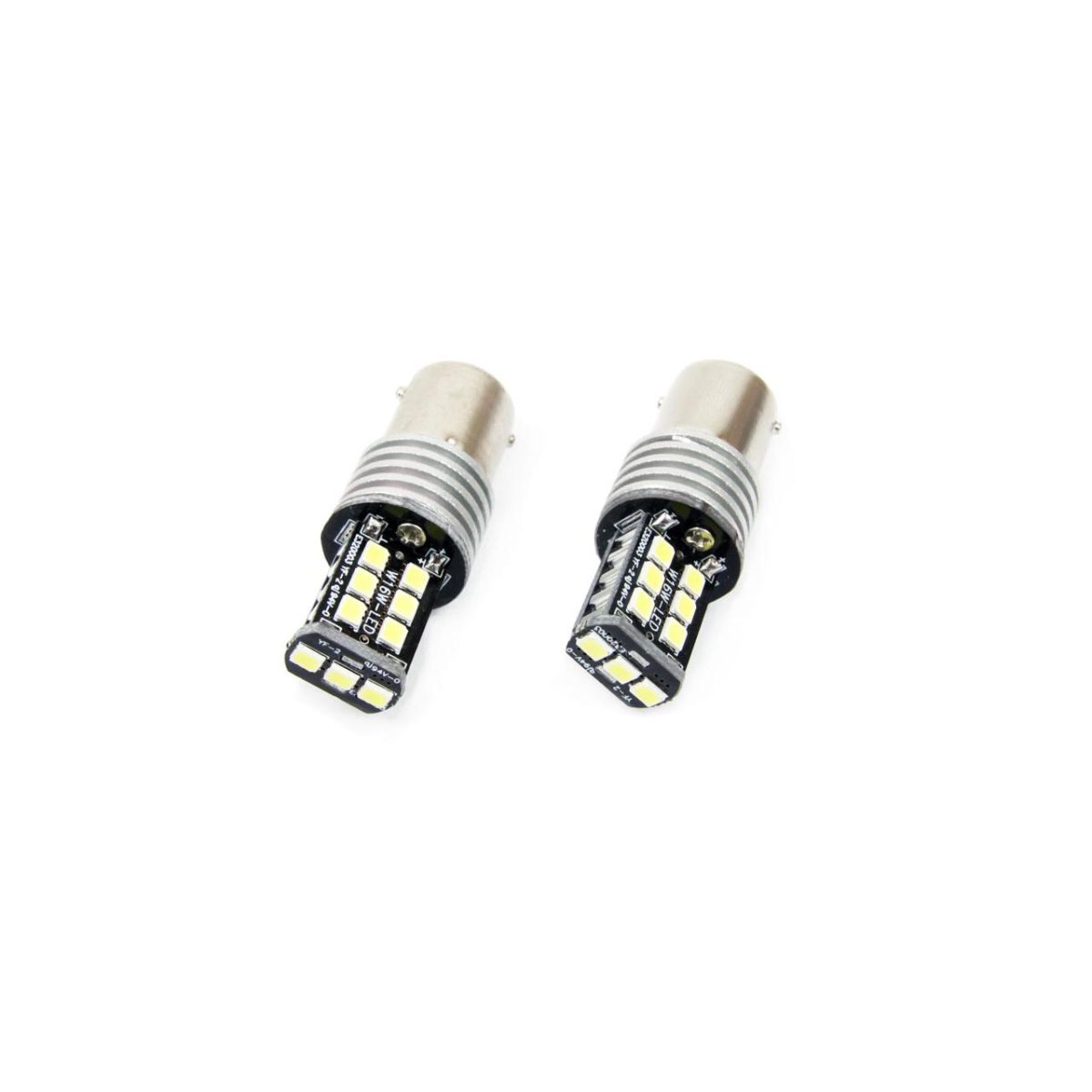 Set Becuri Auto Cu Led Canbus Compatibil P21W Ba15S 15 Smd 7.5W Alb 12/24V, Destinat Competitiilor Auto Sau Off-Road