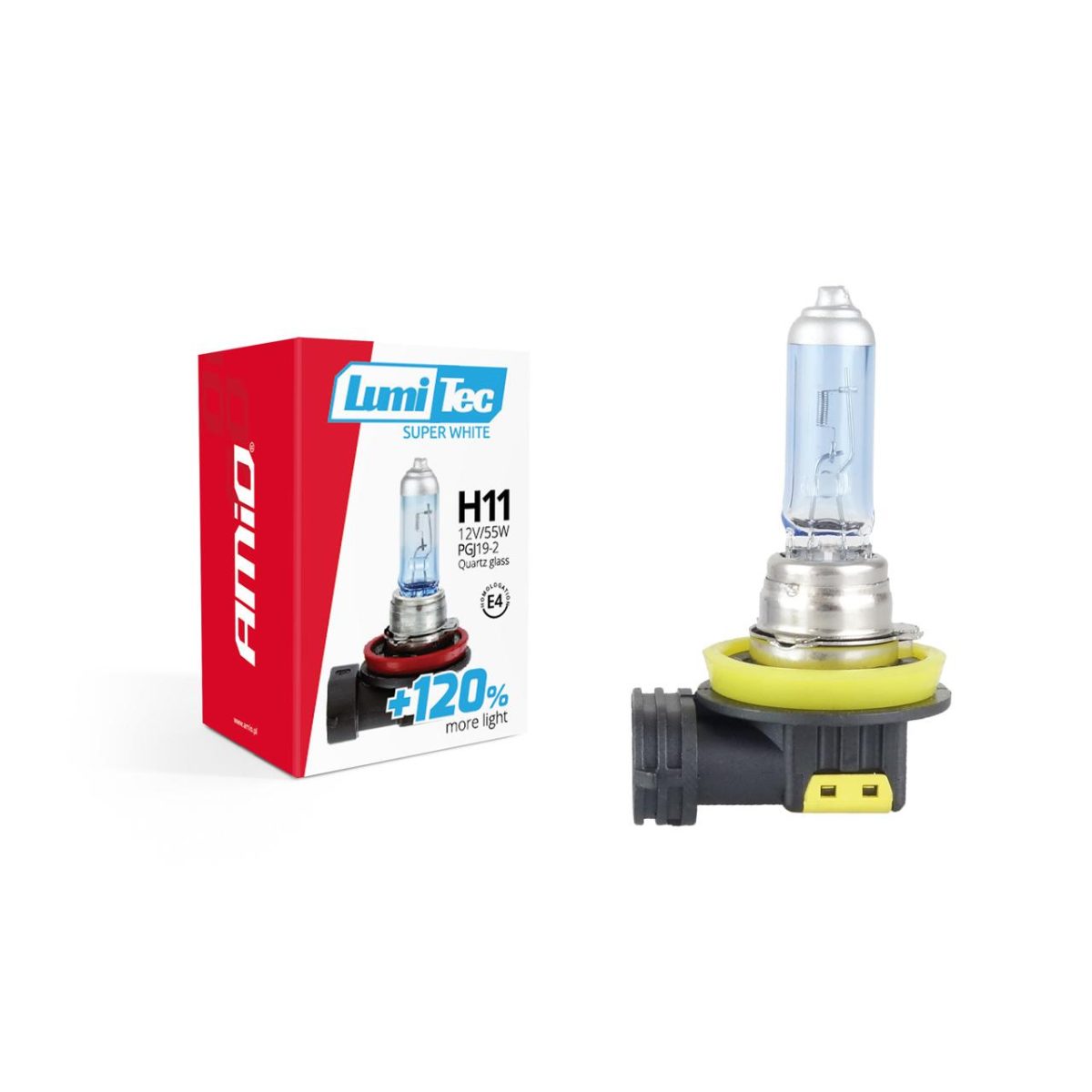 Bec Halogen H11 12V 55W Lumitec Superwhite + 120%