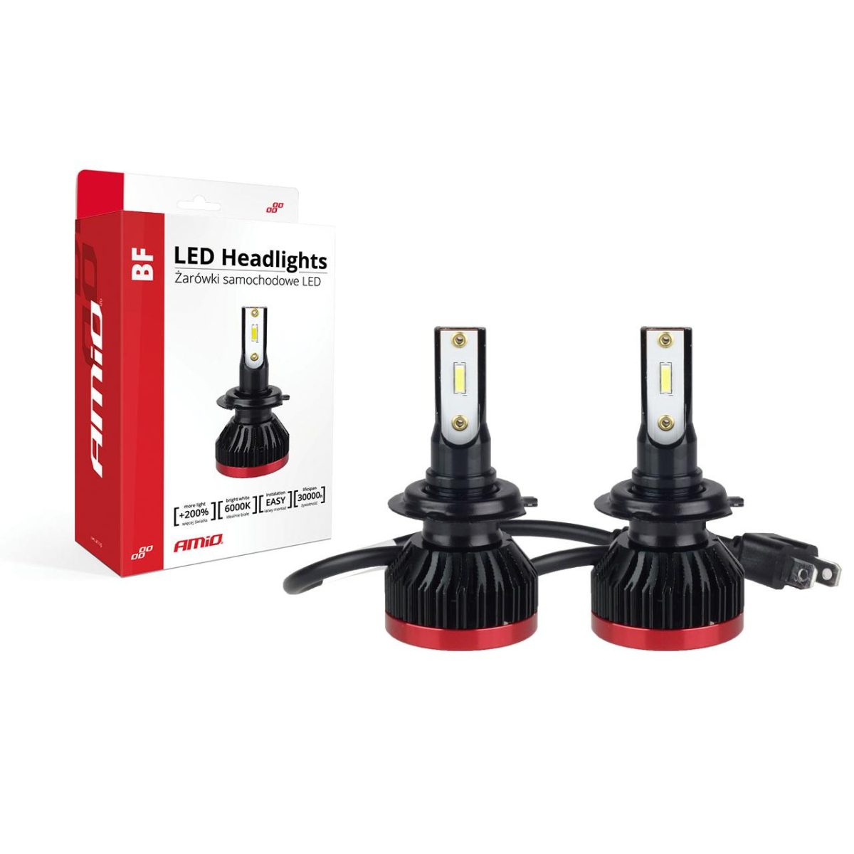Becuri Auto Led Bf Series Amio Compatibil H7, Destinat Competitiilor Auto Sau Off-Road