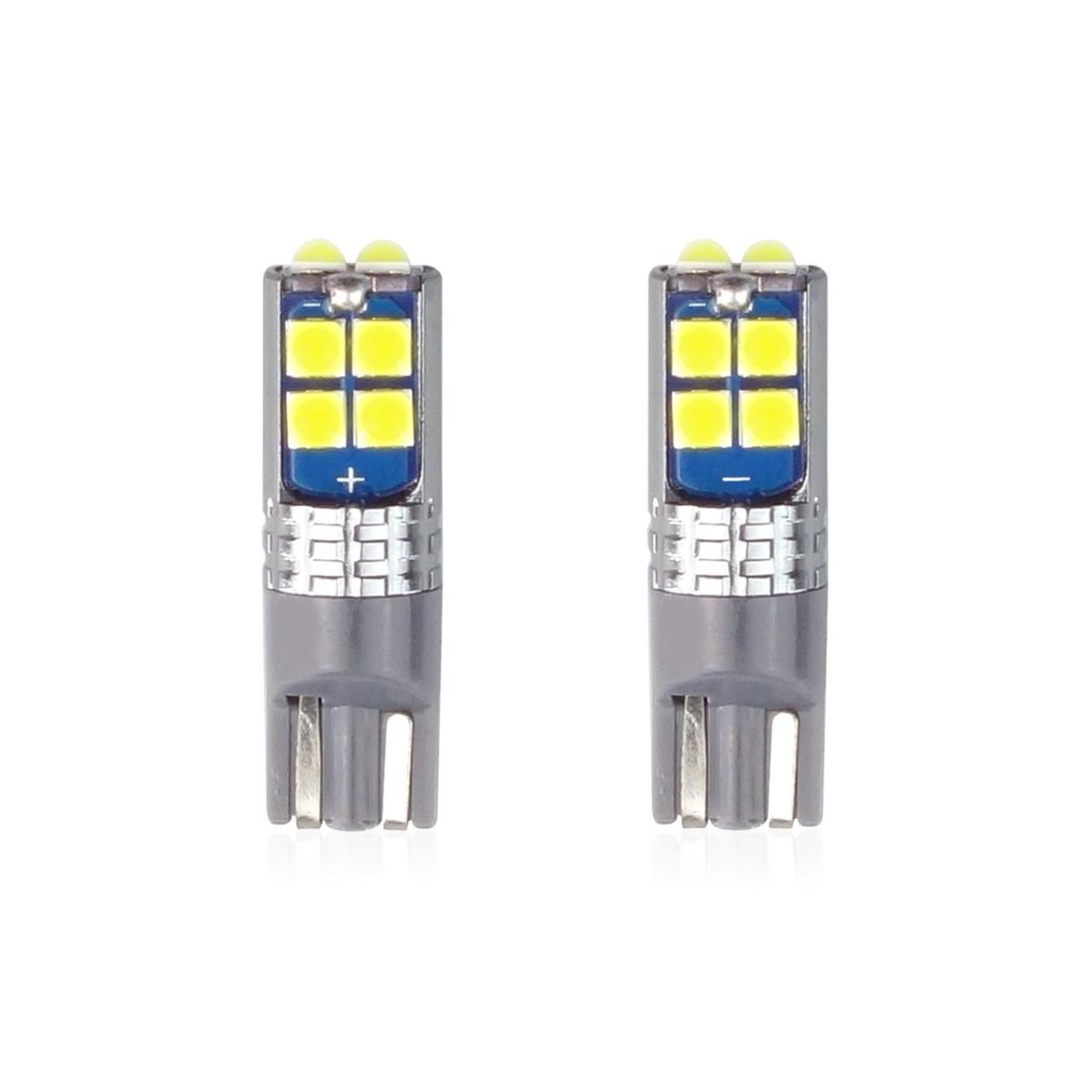 Set Becuri Auto Cu Led Canbus Compatibil T10 W5W 10 Smd Alb 12/24V, Destinat Competitiilor Auto Sau Off-Road
