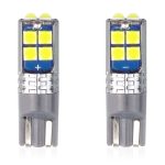 Set becuri auto cu LED CANBUS compatibil T10 W5W 10 SMD Alb 12/24V, destinat competitiilor auto sau off-road