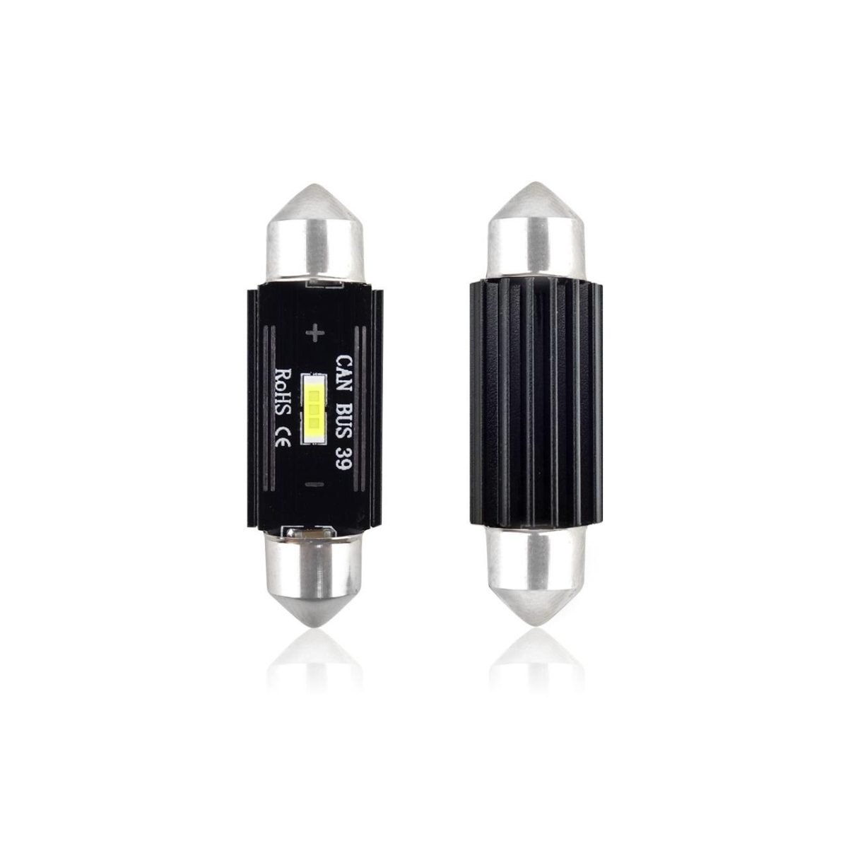 Set Becuri Auto Cu Led Canbus Sofit Compatibil C5W 1 Smd 39Mm Alb 12/24V, Destinat Competitiilor Auto Sau Off-Road