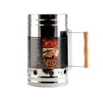 Cana inox pentru manipulat carbuni de gratar