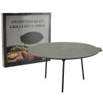 Disc pentru gratar, fonta, cu picioare, 45x23 cm, Perfect Home - imagine 3