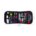 Trusa de croitorie, ace cusut, papiote diverse culori, foarfeca si accesorii, 70 piese