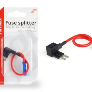 Splitter adaptor siguranta suplimentara compatibil sigurante 2 x MICRO 2, max. 20A