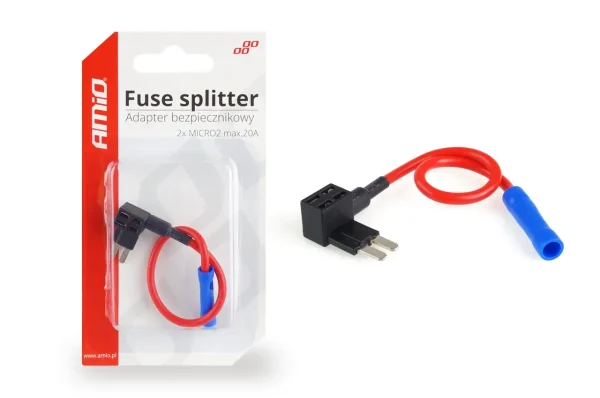 Splitter adaptor siguranta suplimentara compatibil sigurante 2 x MICRO 2, max. 20A