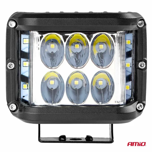 Proiector LED pentru Off-Road, ATV, SSV, culoare 6500K, cu doua functii, tensiune 9 - 36V, dimensiune, 110 x 75 mm