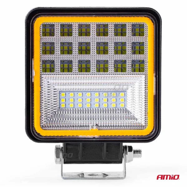 Proiector LED pentru Off-Road, ATV, SSV, cu functie de semnalizare, culoare 6500K, 3360 lm, tensiune 9 - 36V, dimensiuni 110 x 110 mm