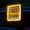 Proiector LED pentru Off-Road, ATV, SSV, cu functie de semnalizare, culoare 6500K, 3360 lm, tensiune 9 - 36V, dimensiuni 110 x 110 mm