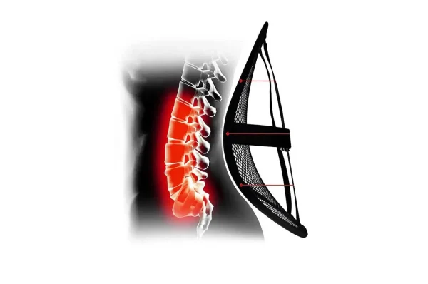 Pernita scaun cu suport lombar pentru corectare postura, culoare Neagra