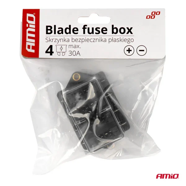 Cutie de sigurante ceramica, etansa, cu 4 socluri, 30A Max, destinatie auto, utilitare, camioane, remorci