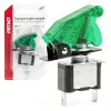 Comutator iluminat (intrerupator) cu protectie, destinatie auto, moto, ATV, SSV, Off-Road, model "TOP GUN", tensiune 12V - 24V, culoare Verde