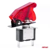 Comutator iluminat (intrerupator) cu protectie, destinatie auto, moto, ATV, SSV, Off-Road, model "TOP GUN", tensiune 12V - 24V, culoare Rosie