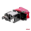 Comutator iluminat (intrerupator) cu protectie, destinatie auto, moto, ATV, SSV, Off-Road, model "TOP GUN", tensiune 12V - 24V, culoare Rosie