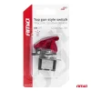 Comutator iluminat (intrerupator) cu protectie, destinatie auto, moto, ATV, SSV, Off-Road, model "TOP GUN", tensiune 12V - 24V, culoare Rosie