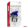 Comutator iluminat (intrerupator) cu protectie, destinatie auto, moto, ATV, SSV, Off-Road, model "TOP GUN", tensiune 12V - 24V, culoare Albastra