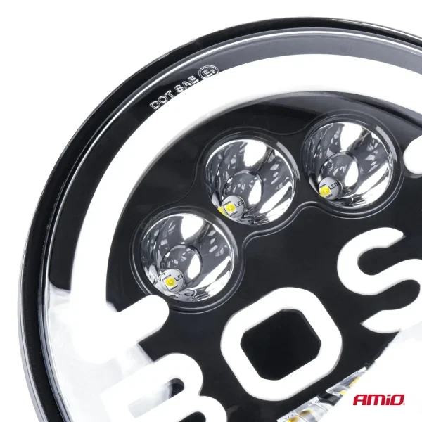 Lampa Suplimentara LED pentru Vehicule Off-Road, ATV, SSV, cu inscriptie "BOSS" si functii: Faza Lunga, Faza Scurta, Semnalizare, Pozitie, tensiune alimentare 9