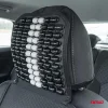 Husa scaun auto cu bile de masaj, suport lombar si tetiera, dimensiuni 131 x 46 cm, culoare Neagra