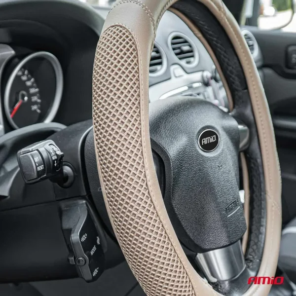 Husa volan auto, model SWC-61, marime M, dimaetru volan 37-39 cm