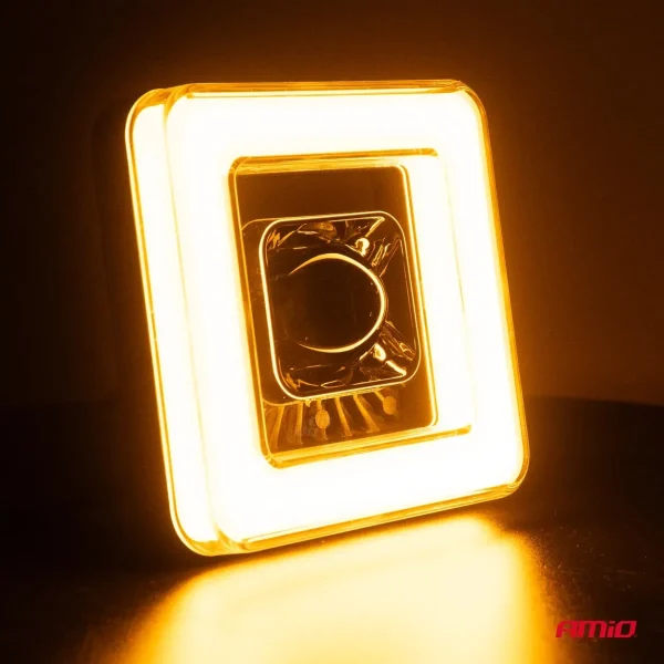 Proiector LED cu Angel Eye model AWL57, pozitie, semnalizare, faza lunga/scurta, pentru Off-Road, ATV, SSV, putere 45W, 8000lm, tensiune 9-36V, dimensiuni 114,5