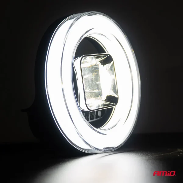 Proiector LED cu Angel Eye model AWL58, pozitie, semnalizare, faza lunga/scurta, pentru Off-Road, ATV, SSV, putere 45W, 8000lm, tensiune 9-36V, dimensiuni 114,5