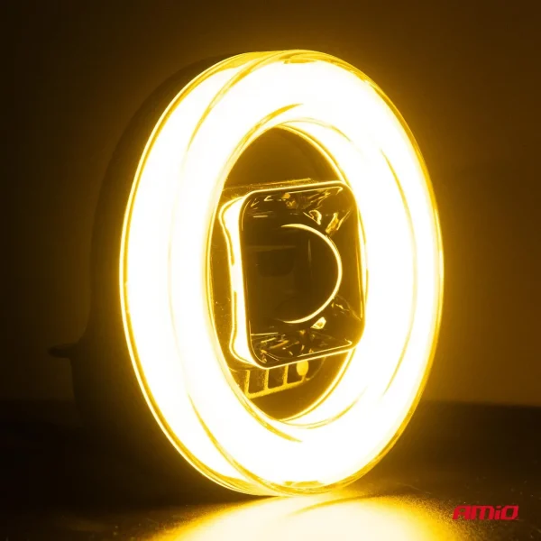 Proiector LED cu Angel Eye model AWL58, pozitie, semnalizare, faza lunga/scurta, pentru Off-Road, ATV, SSV, putere 45W, 8000lm, tensiune 9-36V, dimensiuni 114,5