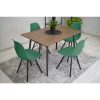 Scaun stil scandinav, Artool, Osaka, PP verde, picioare lemn negru, 46x54x81 cm