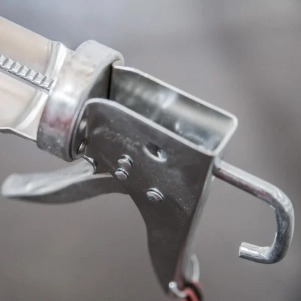 Pistol, presa, cartus silicon, otel cromat, tija zimtata, 300 ml, Beorol