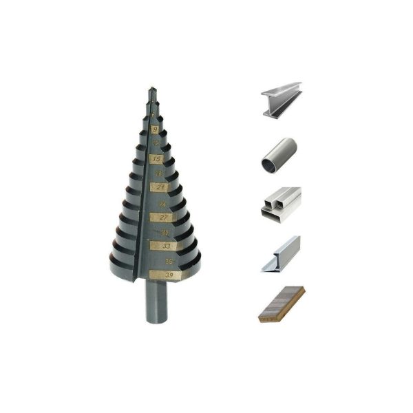 Burghiu pentru metal, in trepte, nitrura de titan, 4-39 mm, Richmann Exclusive