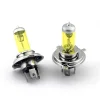 Set 2 becuri H4 (P43) pentru proiectoare de ceata, culoare galbena, 12V, 55W