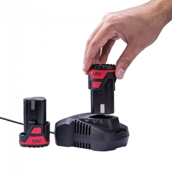 Masina de gaurit, insurubat (bormasina), cu acumulator 1.5 Ah, incarcator 12 V Li-ion, trusa cu varfuri si burghie, mandrina automata 0.8-10 mm, Worcraft 