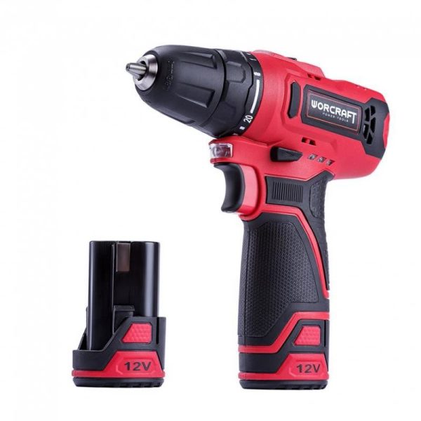 Masina de gaurit, insurubat (bormasina), cu acumulator 1.5 Ah, incarcator 12 V Li-ion, trusa cu varfuri si burghie, mandrina automata 0.8-10 mm, Worcraft 